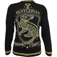 Harry Potter Men's Hufflepuff Knitted Jumper in Black | Size: Medium