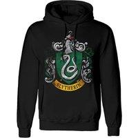 Harry Potter Men's Slytherin Distressed Hoodie in Black | Size: Small