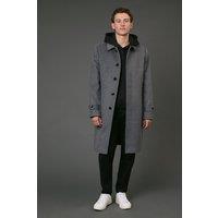 Burton Men's Mid Grey Wool Blend Mac | Size: 2XL