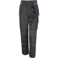 Result Men's Work-Guard Lite X-Over Holster Workwear Trousers (Breathable & Windproof) in Black | Size: 3XL