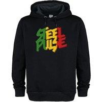 Amplified Men's Steel Pulse Logo Drawstring Hoodie in Black | Size: XL