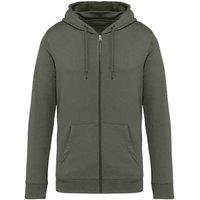 Native Spirit Men's Full Zip Hoodie in Khaki | Size: 2XS