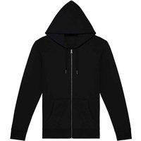 Native Spirit Men's Full Zip Hoodie in Black | Size: 2XS
