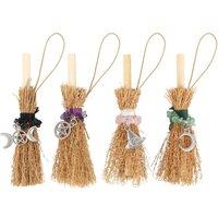 Something Different Men's Lucky Broomstick Charm (Pack of 12) in Dark Brown