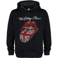 Amplified Men's UK Tongue The Rolling Stones Hoodie in Black | Size: Large