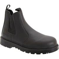 Grafters Men's Grinder Safety Twin Gusset Leather Dealer Boots in Black | Size: 10