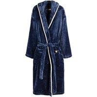 Vinga Men's Louis Luxury Plush Dressing Gown in Navy | Size: Large/XL