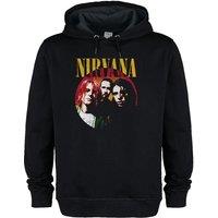 Amplified Men's Circular Band Shot Nirvana Hoodie in Black | Size: XS