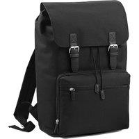 Bagbase Men's Heritage Laptop Backpack Bag (Up To 17inch Laptop) Pack of 2 in True Black