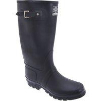 Woodland Men's Quality Strap Wide Fit Wellington Boots in Navy | Size: 4