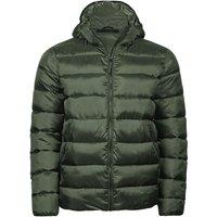 TEE JAYS Men's Lite Hooded Padded Jacket in Green | Size: XS