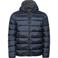 TEE JAYS Men's Lite Hooded Padded Jacket in Navy | Size: Large