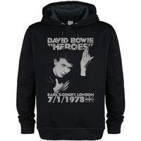 Amplified Men's Heroes 1978 David Bowie Hoodie in Black | Size: XL