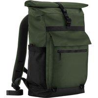 Quadra Men's Axis Roll Top Backpack in Dark Green