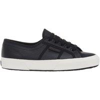 Superga Men's 2750 Efglu Leather Trainers in Black | Size: 3