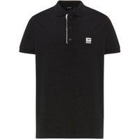 Diesel Men's T-Harry Black Zip Closure Polo Shirt | Size: Large