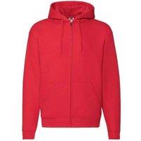 Fruit of the Loom Men's Premium Full Zip Hoodie in Red | Size: 2XL