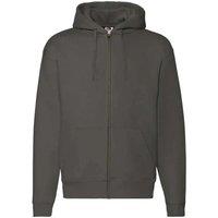 Fruit of the Loom Men's Premium Full Zip Hoodie in Charcoal | Size: 4XL