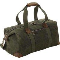 Quadra Men's Heritage Leather Handled Holdall in Olive