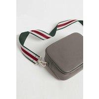 Betsy & Floss Women's 'Verona' Crossbody Tassel Bag with Stripe Strap in Dark Grey