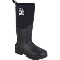 Woodland Women's Insulated Wellington Boots in Black | Size: 12