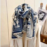 Lemon Daisy Accessories Women's Naomi Wrap Scarf Shawl in Navy