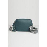 Betsy & Floss Women's 'Verona' Crossbody Tassel Bag with Aztec Strap in Teal