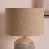 Ruma Natural Linen Cylinder Shade For Floor Lamp in Beige | Size: 20 inches
