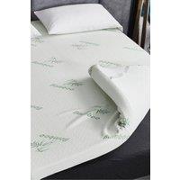 Ezysleep Super Soft Bamboo Memory Foam Mattress Topper 2 Inch in White | Size: Super King