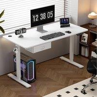MCC Direct Electric Desk Height Adjustable Standing/Sitting Computer Desk 160cm in White | Size: 160 cm x 70 cm