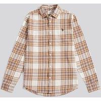U.S. POLO ASSN. Men's Checked Shirt in Natural | Size: XL