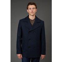 Burton Men's Navy Signature Wool Blend Peacoat | Size: Large