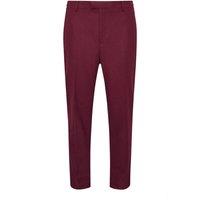 BadRhino Men's Tweed Suit Trouers in Dark Red | Size: 50R