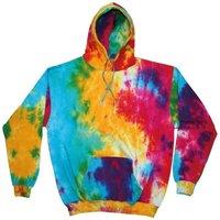 Colortone Men's Rainbow Tie Dye Pullover Hoodie | Size: Small