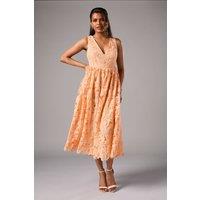 Petite Lace Midi Dress