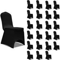 Berkfield Home Chair Cover Stretch Black 24 pcs