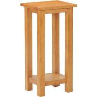 Berkfield Home Side Table 27x24x55 cm Solid Oak Wood in Brown | Size: 27 x 24 x 55 cm