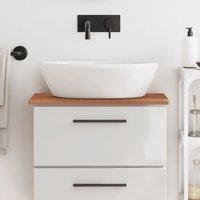 Berkfield Home Bathroom Countertop 60x40x1.5 cm Solid Wood Beech in Brown