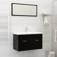 Berkfield Home Built-in Basin with Faucet 81x39x18 cm Ceramic White | Size: 81 x 39 x 18 cm