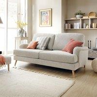 Abakus Direct Harper 3-Seater Sofa - Durable & Easy Clean Upholstery in Cream