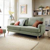 Abakus Direct Harper 3-Seater Sofa - Durable & Easy Clean Upholstery in Green