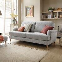 Abakus Direct Harper 3-Seater Sofa - Durable & Easy Clean Upholstery in Light Grey