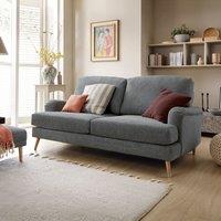 Abakus Direct Harper 3-Seater Sofa - Durable & Easy Clean Upholstery in Dark Grey