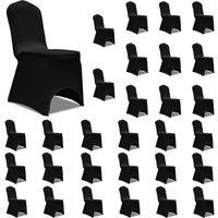 Berkfield Home Chair Cover Stretch Black 30 pcs