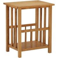 Berkfield Home Magazine Table 45x35x55 cm Solid Oak Wood in Brown | Size: 45 x 35 x 55 cm