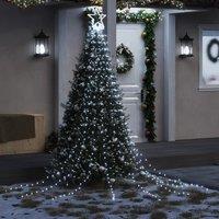 Berkfield Home Christmas Tree light 320 LEDs Cold White 375 cm