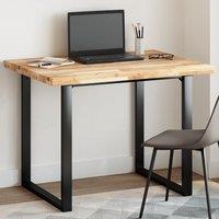 Berkfield Home Table Top Rectangular 100x80x4 cm Solid Wood Acacia in Brown | Size: 100 x 80 x 4 cm