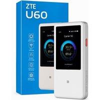 ZTE U60 5G Mobile WiFi7 Hotspot, 5000mAh Battery, 3.5 easyuse touchscreen, Global 5G NR&LTE coverage, seamless 2.4GHz & 5GHz, NFC, USB-C, Supports