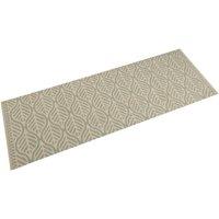Berkfield Home Kitchen Rug Washable Leaves 45x150 cm Velvet in Green