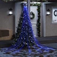 Berkfield Home Christmas Tree light 320 LEDs Blue 375 cm